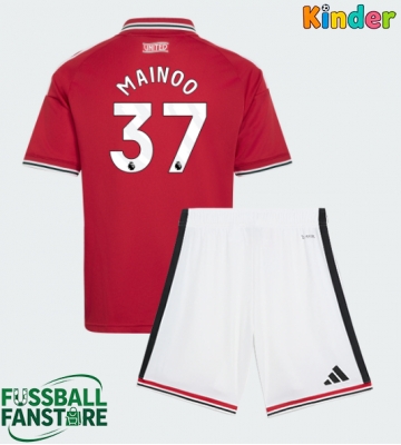 Manchester United Kobbie Mainoo #37 Replik Heimtrikot Kinder 2026-27 Kurzarm (+ Kurze Hosen)